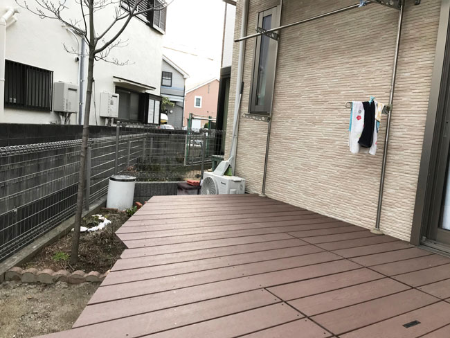 人工木ウッドデッキ