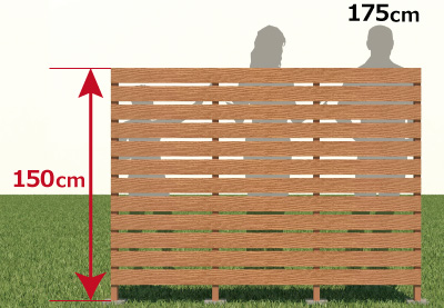 人工木フェンス　高さ