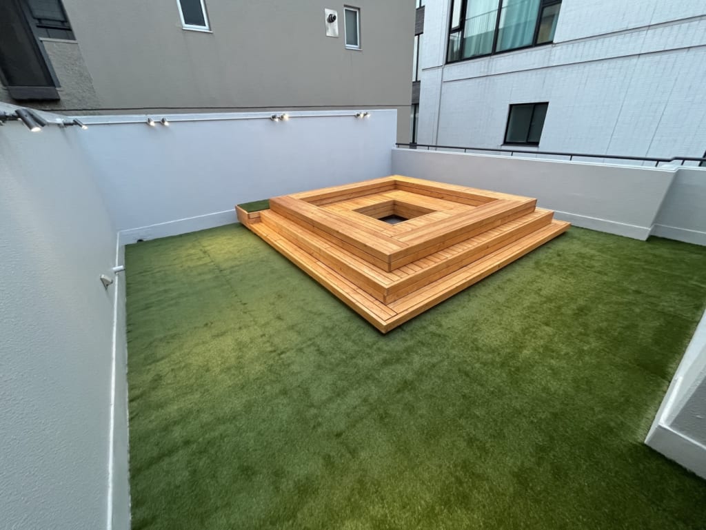 人工芝　デッキ
