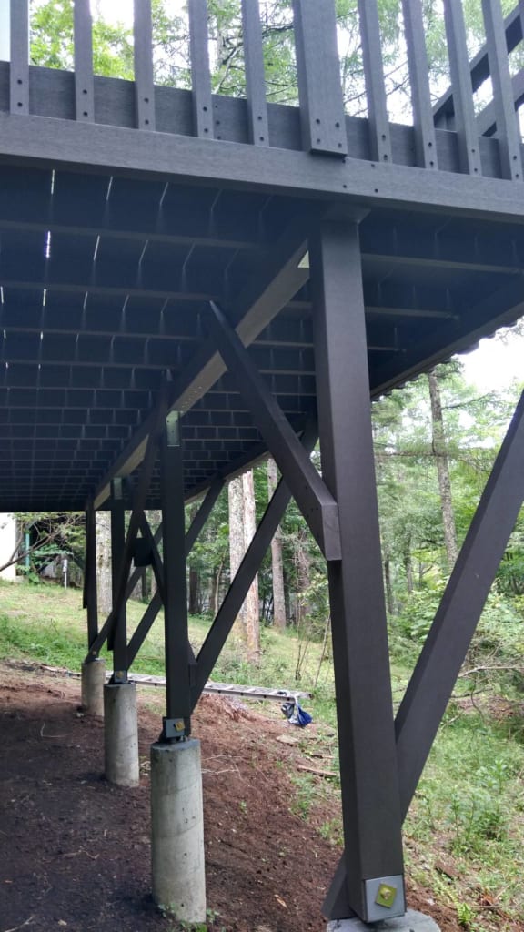 ウッドデッキ　基礎
