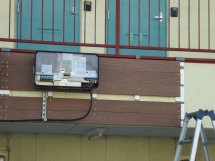 太陽光発電のパワコンの下地材として(埼玉県 有限会社ワンステップ様施工）