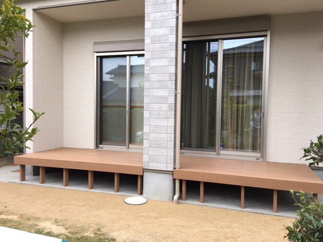 個人様宅のウッドデッキの施工例（愛知県の住まい空間様ご施工）