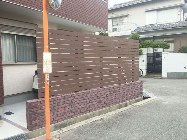 目隠しウッドフェンス（兵庫県　 I様邸 ）